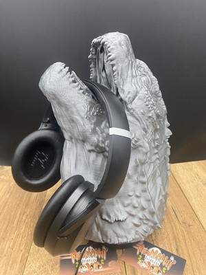 Godzilla Head Headphone Stand - Dragon Headset Holder, Gift for Gamer, Dad Gift