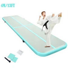 13FT Gymnastics Mat Inflatable Air Tumble Track Training Floor Yoga Gym / Gift