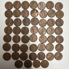 53 Wheat Pennies Bulk Lot 1929-1958 Lincoln Cents Mixed Dates