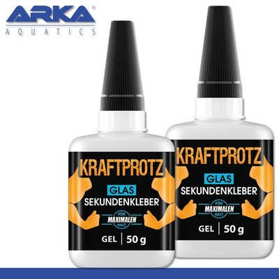 ARKA 2 x 50 g Kraftprotz Glas Sekundenkleber Gel maximaler Halt