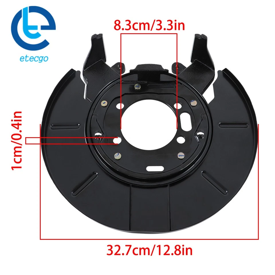 Placa protetora contra poeira freio traseiro esquerdo 2001-2007 para Dodge Caravan 5073641AA - Imagem 2 de 4