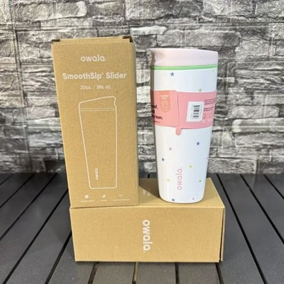 Owala Give Me The Tea Birthday Bash 20oz SmoothSip Slider Ceramic Stars Bottle