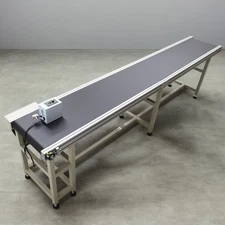 110V Industrial Conveyor Belt 118x19.6" PVC Flat Belt Load Capacity 55.11LB