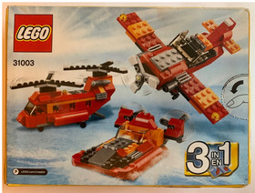 LEGO CREATOR: Red Rotors (31003) Age 6-12  In Box, slightly bent 145 pieces