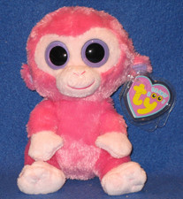 TY BEANIE BOOS - RAZBERRY the 6" MONKEY - MINT with MINT TAG
