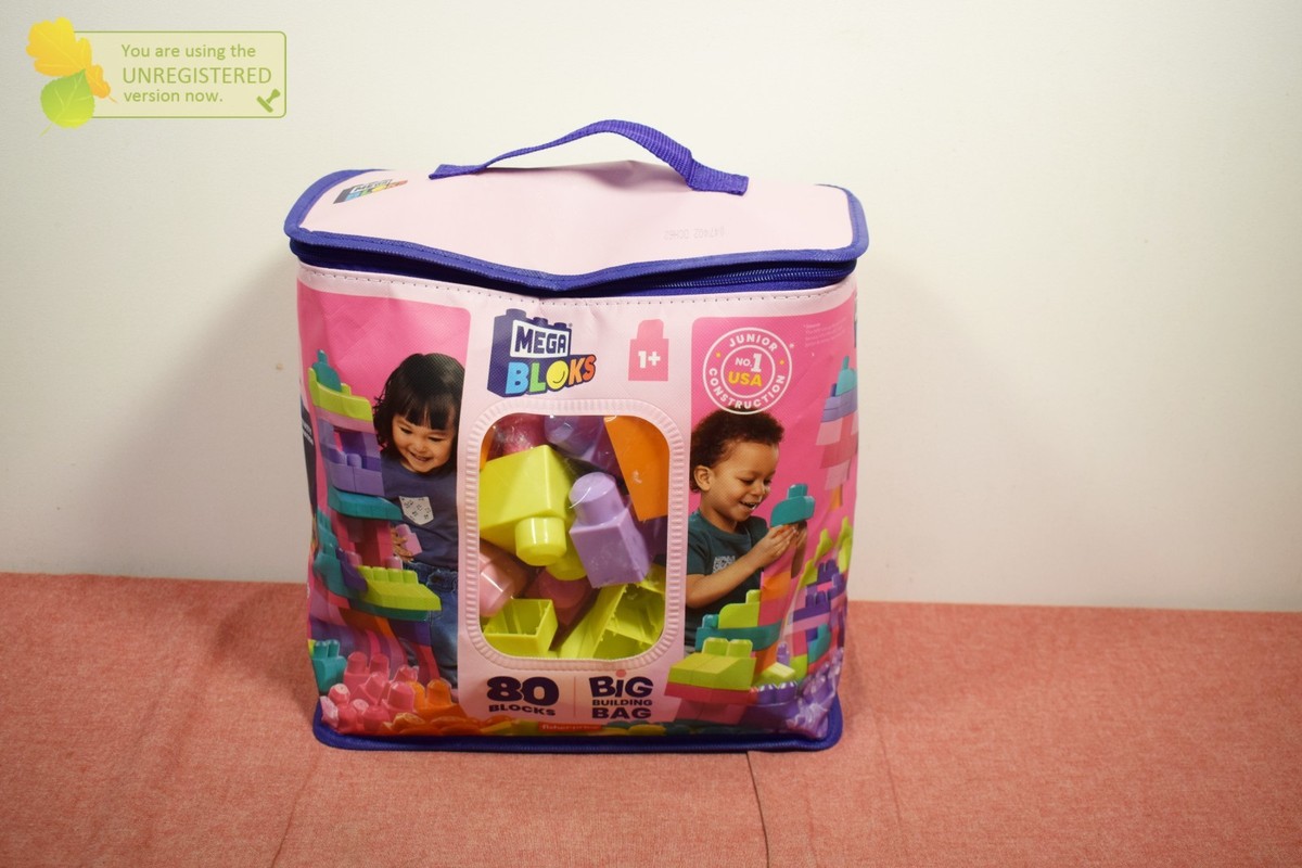 Mega Bloks First Builders Big Building Blocks with Bag 80 Piece