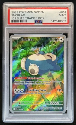 2023-25 Pokemon SV Black Star Promos Snorlax #051 PSA 9