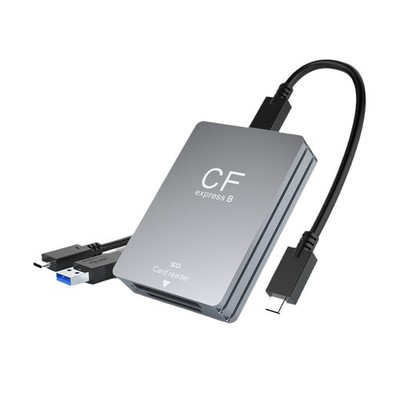 CFexpress Reader USB 3.2 10 Gbps Dual-Slot mit USB C auf USB C/A Kabel für 3642