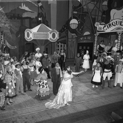 Jean Giraudeau stage as a bearded woman 'La femme � barbe' October- Old Photo