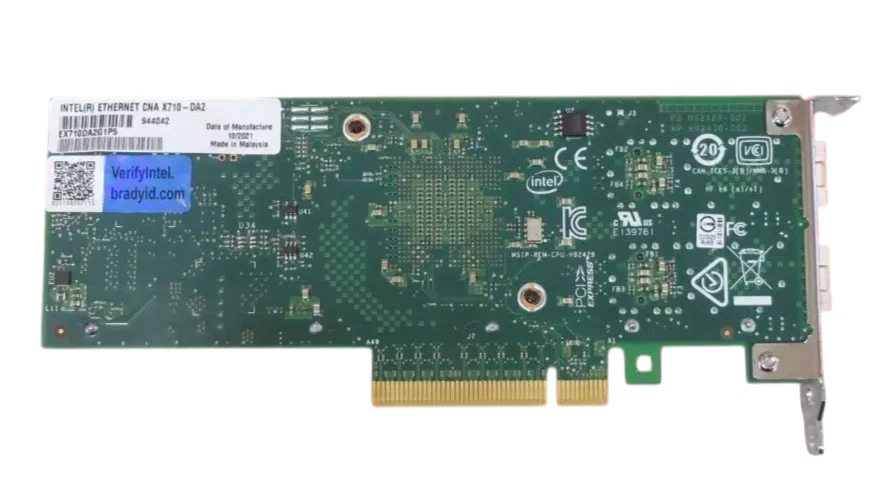 Intel X710-DA2 Dual Port 10GbE SFP+ Converged Network Adapter LP FH X710DA2G1P5 - Image 4 of 4