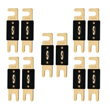 The Wires Zone High-Quality Gold Plated 80A Amp ANL Fuse 10 Pack 