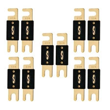 The Wires Zone High-Quality Gold Plated 80A Amp ANL Fuse (10 Pack)