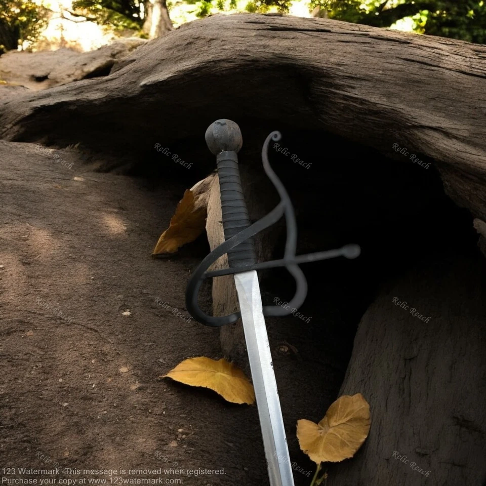 Espada Rapier Medieval Personalizada Hecha a Mano Acero al Carbono Doble REGALO Renacimiento PREMIUM Foto 3 de 4