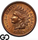 1892 Indian Head Cent Penny, Red Brown, Gem BU++ RB