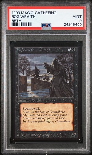 1993 Magic The Gathering MTG Beta Bog Wraith PSA 9 MINT Uncommon POP 10