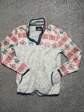 Simply Southern Womens Fleece Quarter Snap Pullover Preppy Sweatshirt Size Small