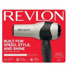Revlon Turbo Hair Dryer  1875 Watts of Maximum Shine NEW 