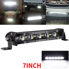 7inch SLIM LED Light Bar SPOT FLOOD Combo 4WD CAR ATV RZR 900 RZR XP1000 PK 10''