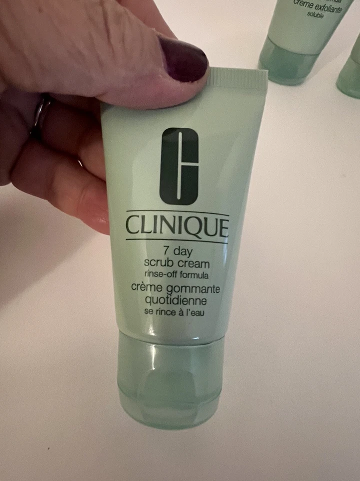 Clinique 7 Day Scrub Cream Rinse-Off Formula 2.5 FL OZ (2) 1 FL OZ NEW - Image 3 of 4
