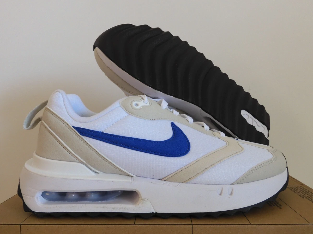 MENS NIKE AIR MAX DAWN WHITE-GAME ROYAL BLUE-LIGHT BONE SZ 7