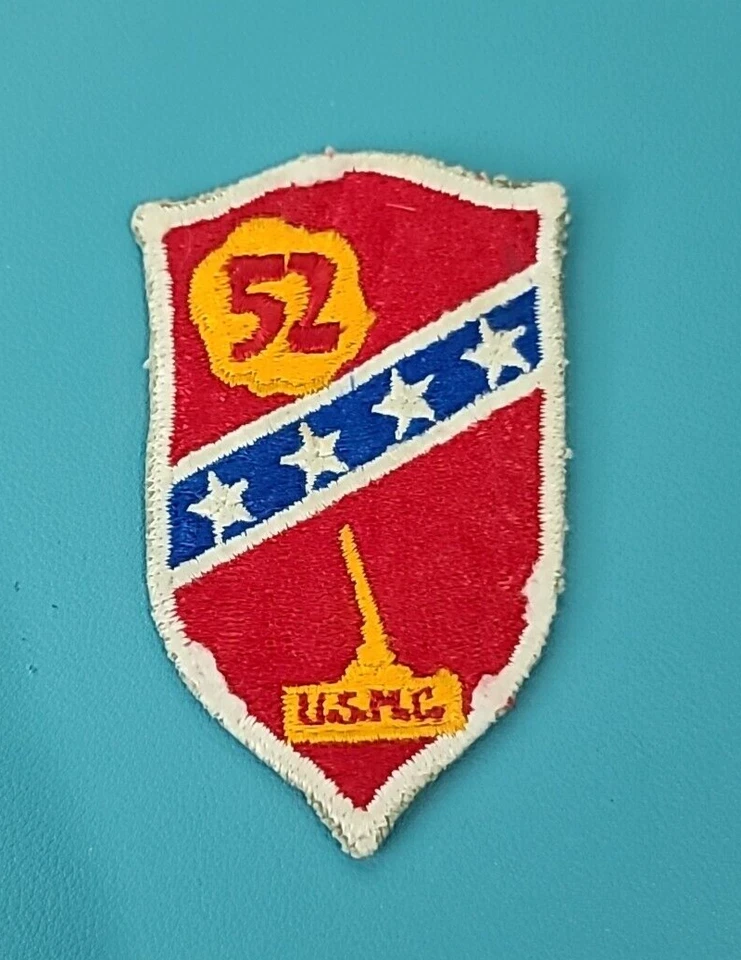 USMC Marine 52do Batallón de Defensa-Borde Cortado-Parche Trasero Blanco-------WW-II* Foto 2 de 3