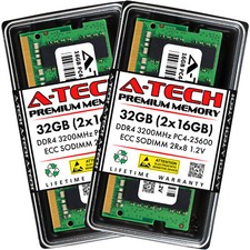 32GB 2x 16GB PC4-3200 ECC SODIMM Synology DS1823xs Memory RAM