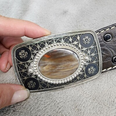 Hickok Belt Makers Belt Mens 42 Brown Cowhide Leather Western | eBay