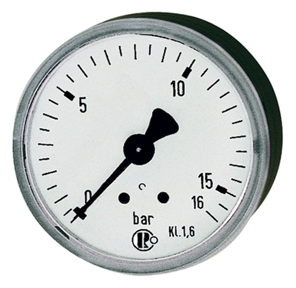 "Riegler Manometer D 50 Mm 0 - 16 Bar G1/4\" RüCkseitig Zentriert - 101742"-image