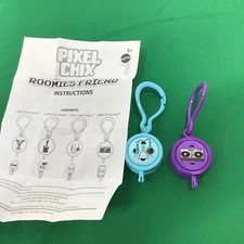 2 Pixel Chix Roomies Friends Super Smarty & DJ Hip Hop Sound Fob NO FIGURES