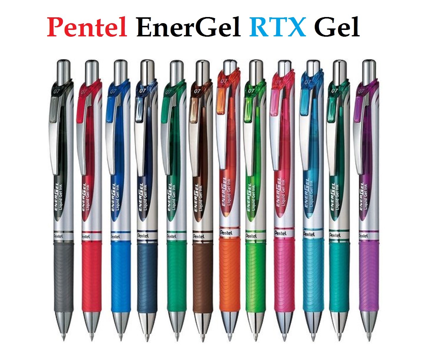 Pentel EnerGel RTX Retractable Liquid Gel Pen, Metal Tip, Medium Line