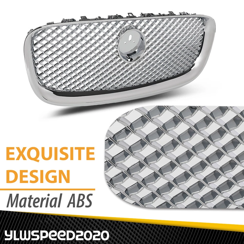 Parrilla central delantera cromada apta para Jaguar XF XFR 2012-2015 Foto 4 de 4