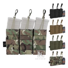 KRYDEX Triple 5.56 .223 Open Top Mag Pouch Tactical Magazine Hold Carrier MOLLE