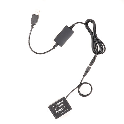 NP-W126 DC Coupler to 5V 2A USB Cable for FUJIFILM X-E1 X-M1 X-Pro1 FinePix HS33