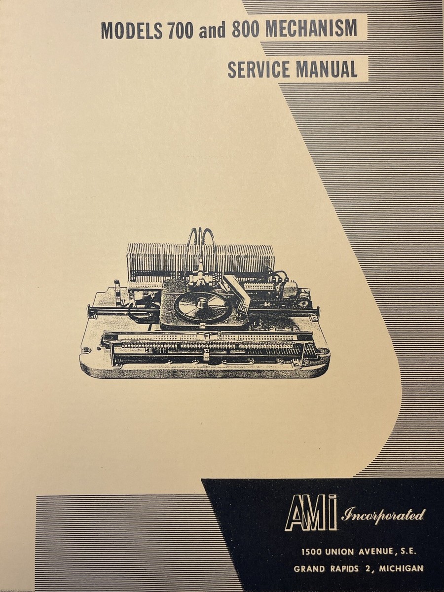 NEW* AMi Model G 40-80-120 MASTER SERVICE MANUAL! | eBay