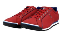 Prada Nylon Sneaker - 4E2719 - Scarlatto Rot Blau Weiss - Neu - 6,5 40,5
