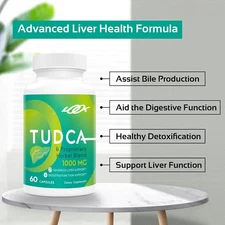 TUDCA Liver Support Supplement 1000mg -60 capsules