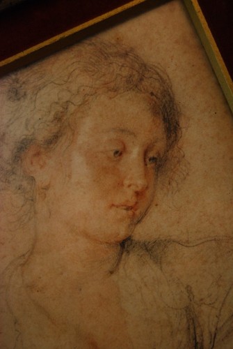 Stampa artistica disegno vintage incorniciato peter paul rubens "giovane donna con le mani piegate" - Foto 23 di 24