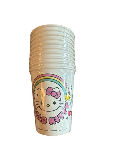 New Hello Kitty Birthday Party Supplies 9 Inch Plates And 7 Oz Cups - Picture 4 of 6
