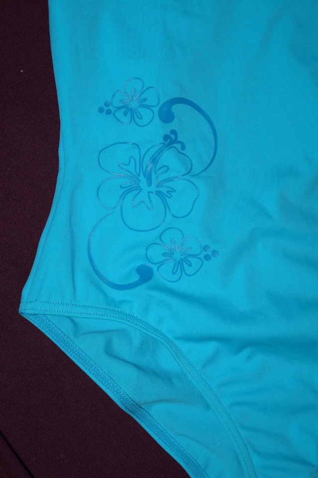 Maillot de bain 1 pièces Tribord oxylane 10ans bleu turquoise - Photo 3/4