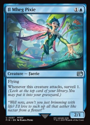 MTG Magic FIN Final Fantasy - 1x EN NM 0057 U The Mheg Pixie