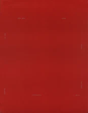 ROBERT BARRY Leo Castelli- Wallpiece 18" x 13.75" Poster 1980 Pop Art Red