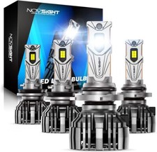 9005 9006 LED Headlights Kit Combo Bulbs 6500K High Low Beam Super White Bright