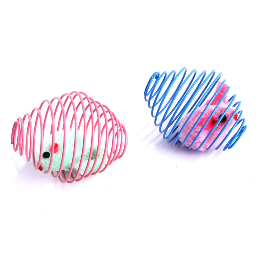 3pcs Plastic Springs Cats Plastic Spring Cat Toy Spring Coil Cat Toys