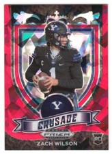 Zach Wilson 2021 Panini Prizm Draft Picks Prizms Red Ice #168 Crusade