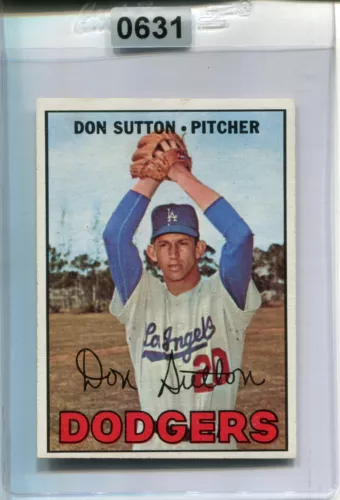 1967 Topps #445 Don Sutton *EX-MT, Nick in Top* Los Angeles Dodgers 0631