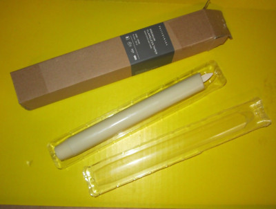 Pottery Barn Flickering Premium Flameless Taper Ivory Candle 8'' Battery Operated