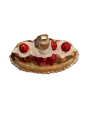 Old world Christmas banana split Ice Cream glass ornament