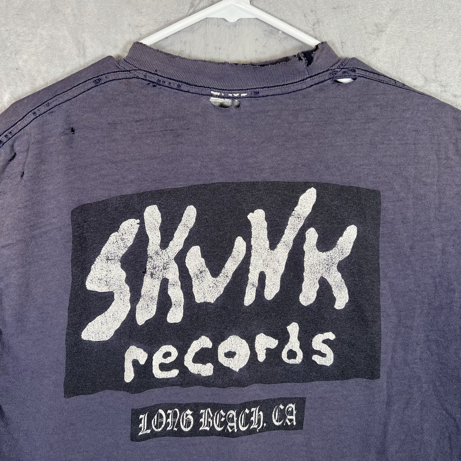 A1 Vintage 90s Sublime Band Skunk Records T Shirt Adult Large Blue Thrashed Mens