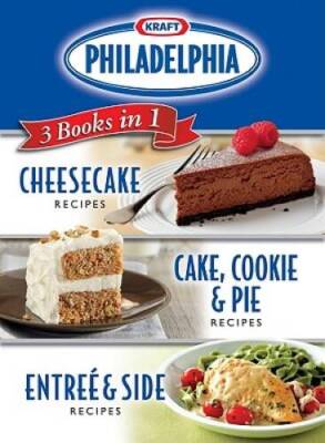 Kraft Philadelphia 3 Books in 1 Cookbook - Plastic Comb - VERY GOOD