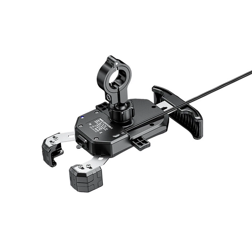 Motorcycle 15W Wireless Charger USB Fast Charging Motorbike Phone Holder Mount . - Image 4 of 4